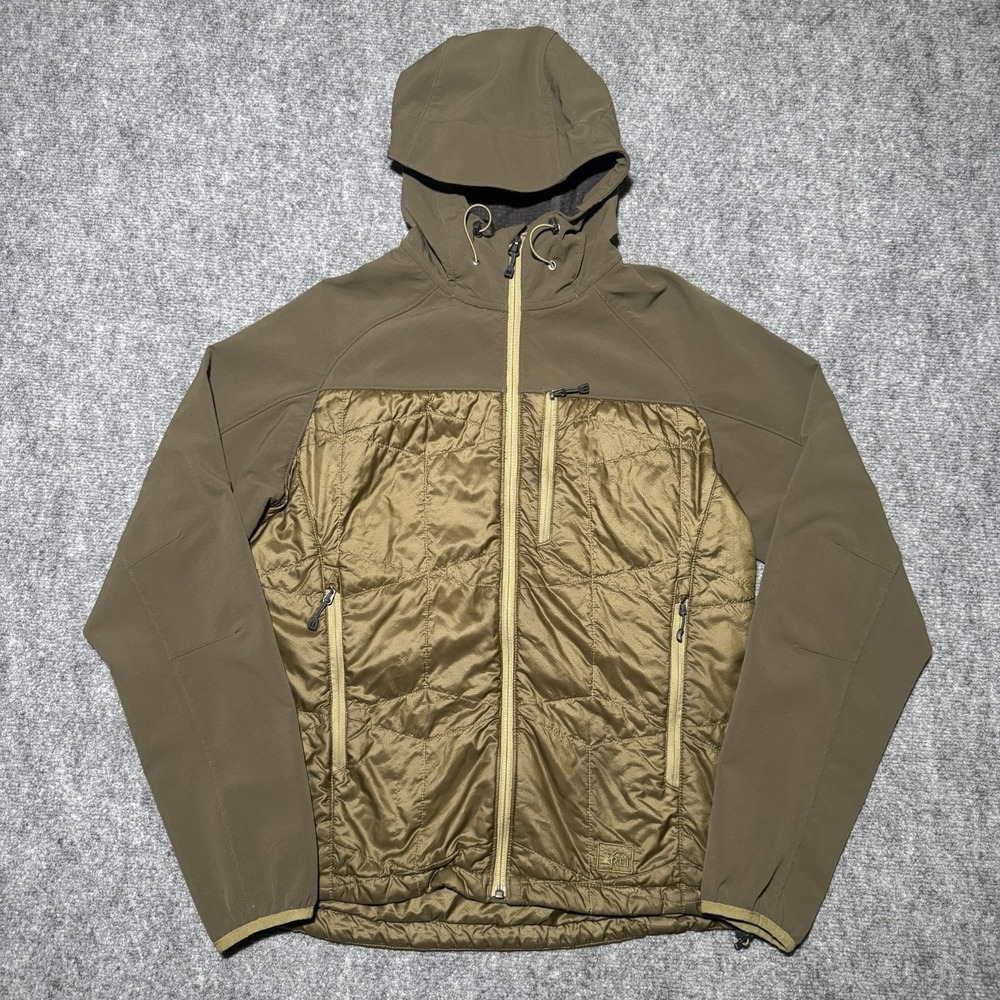 REI Primaloft Pertex Eco Hooded Lightweight Insulated Jacket Men S Olive Green‎